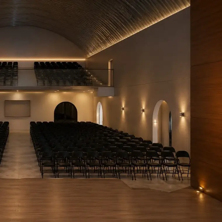 Interior de la iglesia en Chiconautla, Estado de México